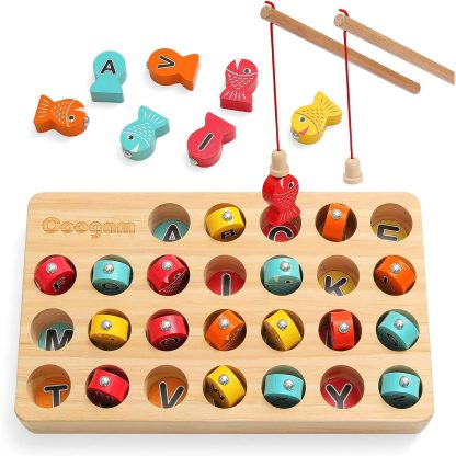 Coogam Wooden Magnetic Fishing Game